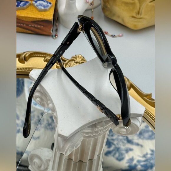 🆕 VIVIENNE WESTWOOD 🧿NWOT VW805 03  Black Glitter Acetate Cat Eye Sunglasses - Picture 12 of 15